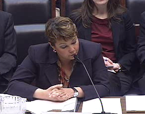 EPA Administrator Lisa Jackson speaks during a hearing