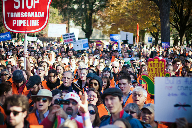 Some 10,000 protesters gathered around the White House to protest Keystone XL