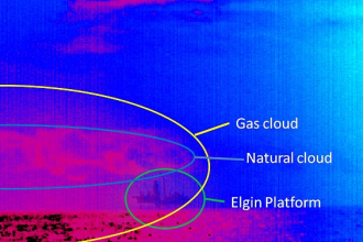 The infrared camera image taken by Greenpeace on Tuesday.