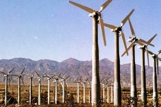 The San Gorgonio Pass Wind Farm in Whitewater, Calif.
