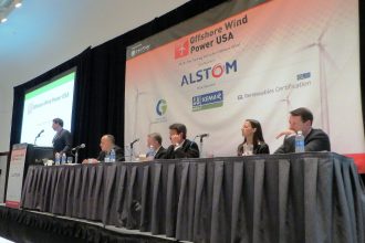 Panel at the annual Offshore Wind Power USA conference in Boston.
