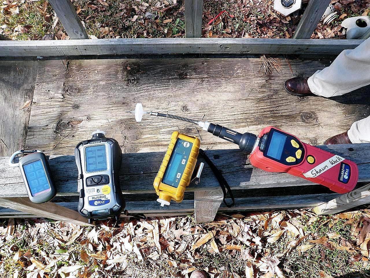 Air quality equipment at the site of Exxon's Arkansas Oil Spill