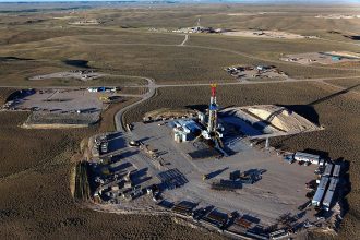 Drilling for natural gas on the Pinedale Anticline in Wyoming