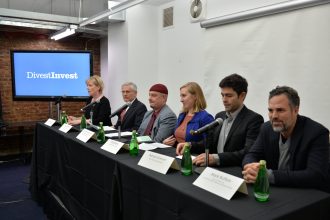 Panel of celebrities, including actor Mark Ruffalo, and activists announce latest divestment campaign numbers