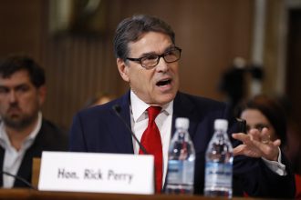 Rick Perry at his Senate hearing for Energy secretary
