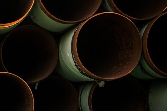 Section of pipeline waiting to be installed