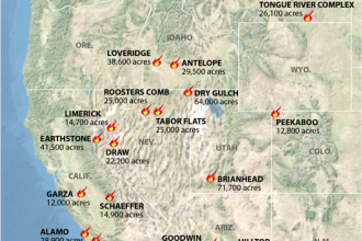 The Biggest Western Fires Burning on July 11, 2017