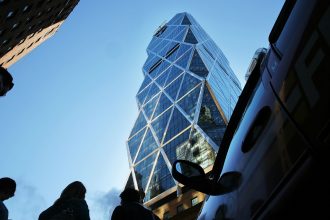 New York's Hearst Tower was built to use 26 percent less energy than required by code. Credit: Spencer Platt/Getty Images