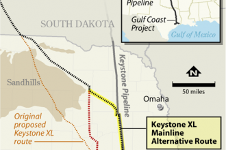 Keystone XL Pipeline Route