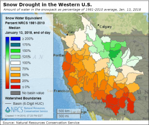 Snowpack Near Record Lows Spells Trouble for Western Water Supplies ...