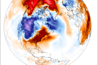 Arctic Heat Wave: Temperature Anomaly on Feb. 21, 2018
