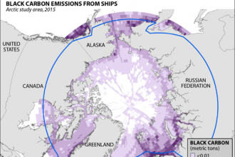 Map: Less Arctic Ice Means More Ships, and More Black Carbon
