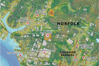 Map: Water Keeps Returning to Norfolk's Historic Shorelines