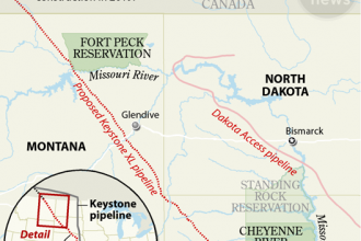 Map: The Keystone XL Route Passes Near Native American Land