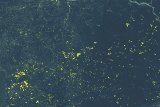 An animation of satellite images from 1985 to 2015 shows how mountaintop removal mining spread across a 12,000-square-mile area of West Virginia and Kentucky. Credit: Christian Thomas/SkyTruth