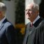 Supreme Court Justice Anthony Kennedy (right), swore in the newest Supreme Court justice, Neil Gorsuch, in 2017. Credit: Chip Somodevilla/Getty Images