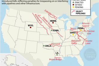 Map: 6 States That Considered Legislation Targeting Pipeline Protesters