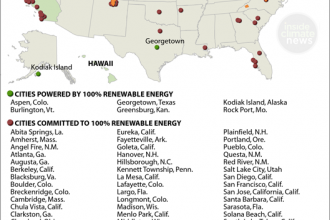 Map: U.S. Cities Aiming for 100% Renewable Energy