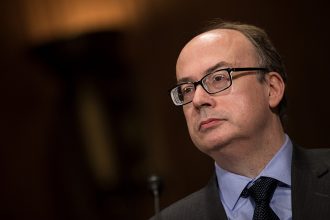 Jeffrey Bossert Clark during a Senate Judiciary Committee nomination hearing. Credit: Drew Angerer/Getty