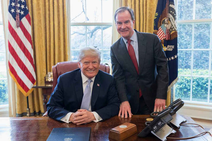 Bill Schuette with President Trump in 2018. Credit: White House
