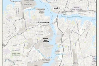 Maps: How a hurricane could wipe out a critical Navy shipyard