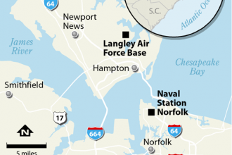 Map: Norfolk Naval Shipyard