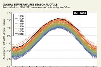 Chart: Global temperatures have been rising