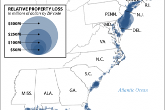 Map: Sea Level Rise Is Eating into Property Values