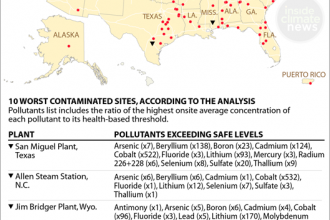 Map: Coal Ash Sites Linked to Groundwater Contamination