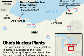 Map: Ohio's Nuclear Plants