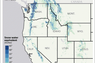 Map: Climate Change Influence on the Western Snowpack