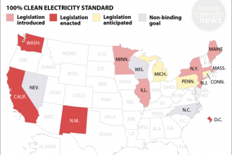 Five states or territories have commited to 100 percent clean electricity