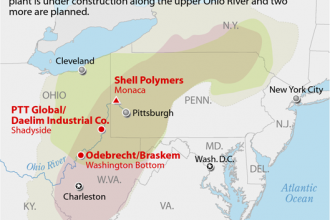 Map: Ethane Cracker Plants on the Ohio River