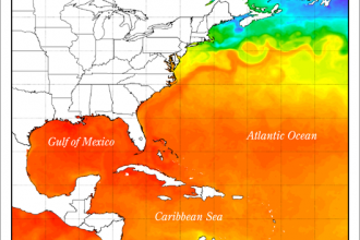 Map: Warm Oceans Can Fuel Powerful Storms
