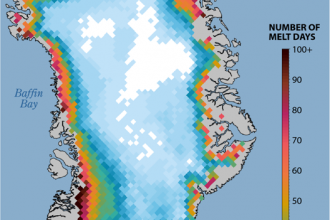 Map: Greenland's Days of Melting, 2019