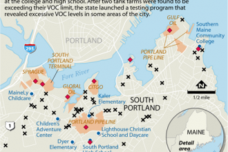 Map: Testing South Portland's Air
