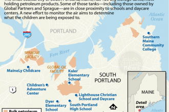 Map: Who's Breathing the Air Around South Portland's Oil Tank Farms?