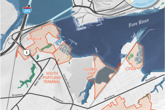Map: Flood Risk and South Portland's Petroleum Tank Farms