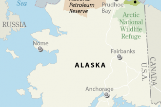 Map: Regions of Alaska Targeted for Oil and Gas Leases