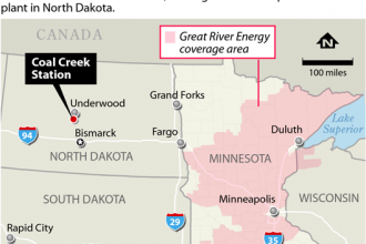 Map: Closing Coal Creek Station