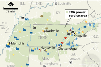 MAP: TVA's Power Plants and Service Area