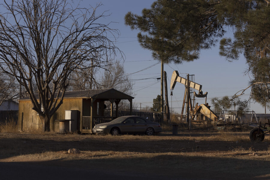 An oil pumpjack operates in the Permian Basin oil field in Odessa, Texas. Credit: Joe Raedle/Getty Images