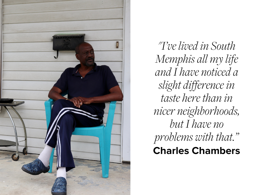Charles Chambers, a lifelong Memphis resident, doesn’t fear the threat of water contamination. Credit: Alexandra Watts and Adam Mahoney/Capital B