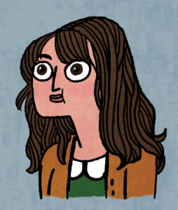 Kate Beaton’s comic self-portrait. Credit: permission: © Kate Beaton