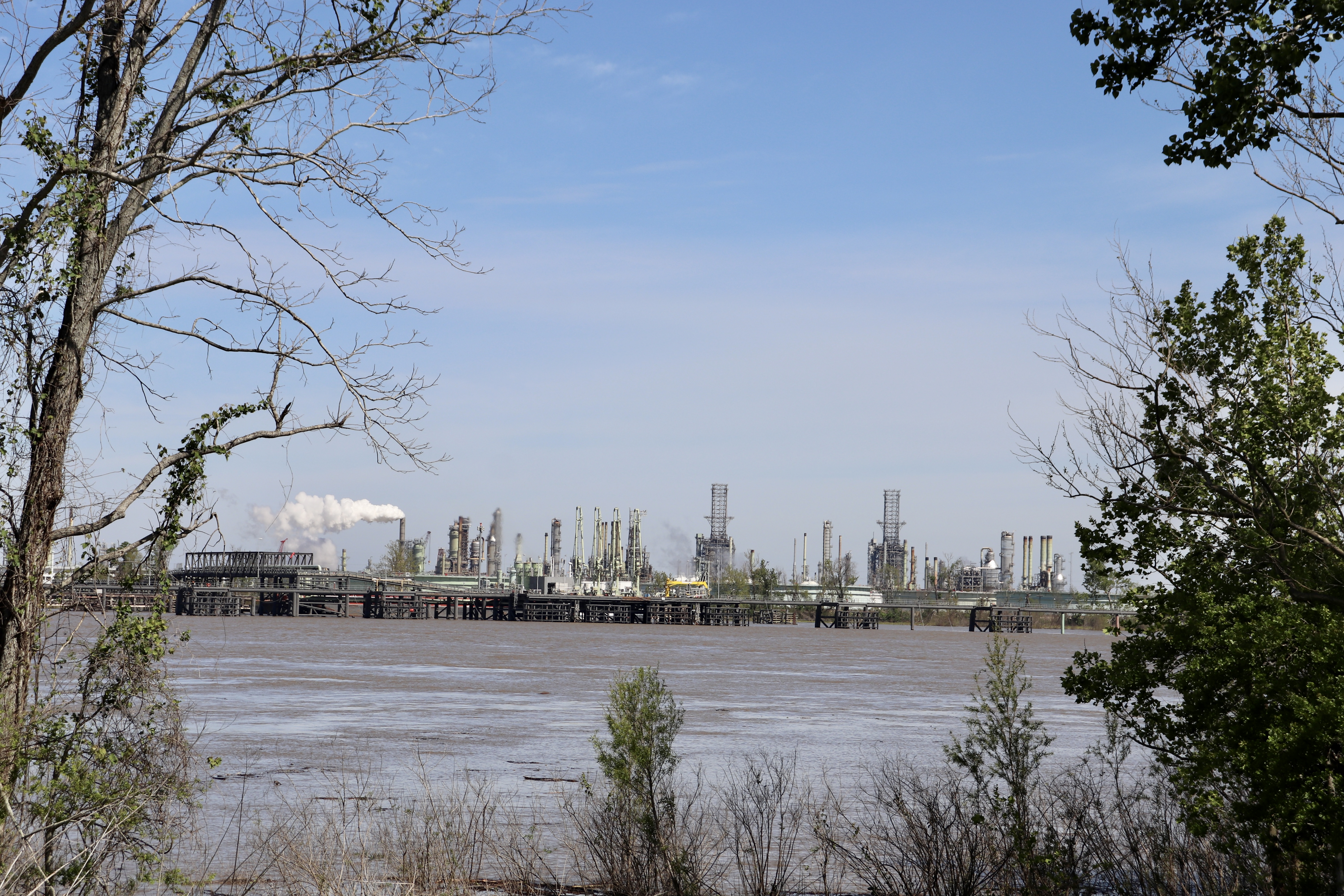 Chemical plants have dumped toxins into Texas and Louisiana’s waterways for decades as Black neighborhoods have been wiped off the map. Credit: Adam Mahoney/Capital B