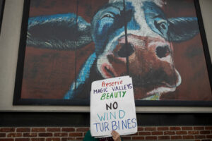 Protesting a wind project in Idaho.