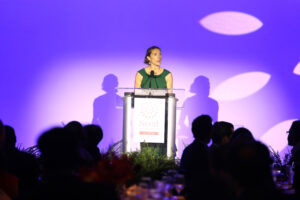 Dr. Vanessa Kerry speaks onstage at the Seed Global Health 10th Anniversary Gala at InterContinental Boston on Oct. 22, 2022. Credit: Scott Eisen/Getty Images