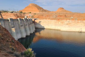 The Glen Canyon Dam, photographed in August 2021. Credit: Bureau of Reclamation