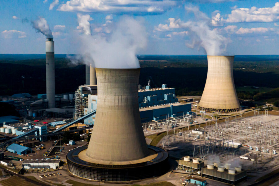 Coal ash is the primary waste product of burning coal to produce electricity at facilities like this one in Jefferson County, Alabama. Credit: Lee Hedgepeth/Inside Climate News