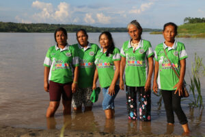 The lawsuit to obtain recognition of the Marañón River’s legal rights was filed by the Huaynakana Kamatahuara Kana, a federation of Kukama Indigenous women. Credit: Miguel Araoz/Quisca